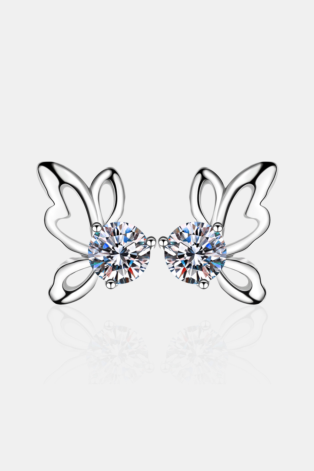Enchanted Wings: 1 Carat Moissanite Earrings