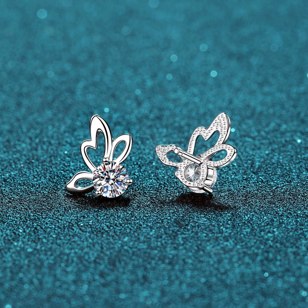 Enchanted Wings: 1 Carat Moissanite Earrings