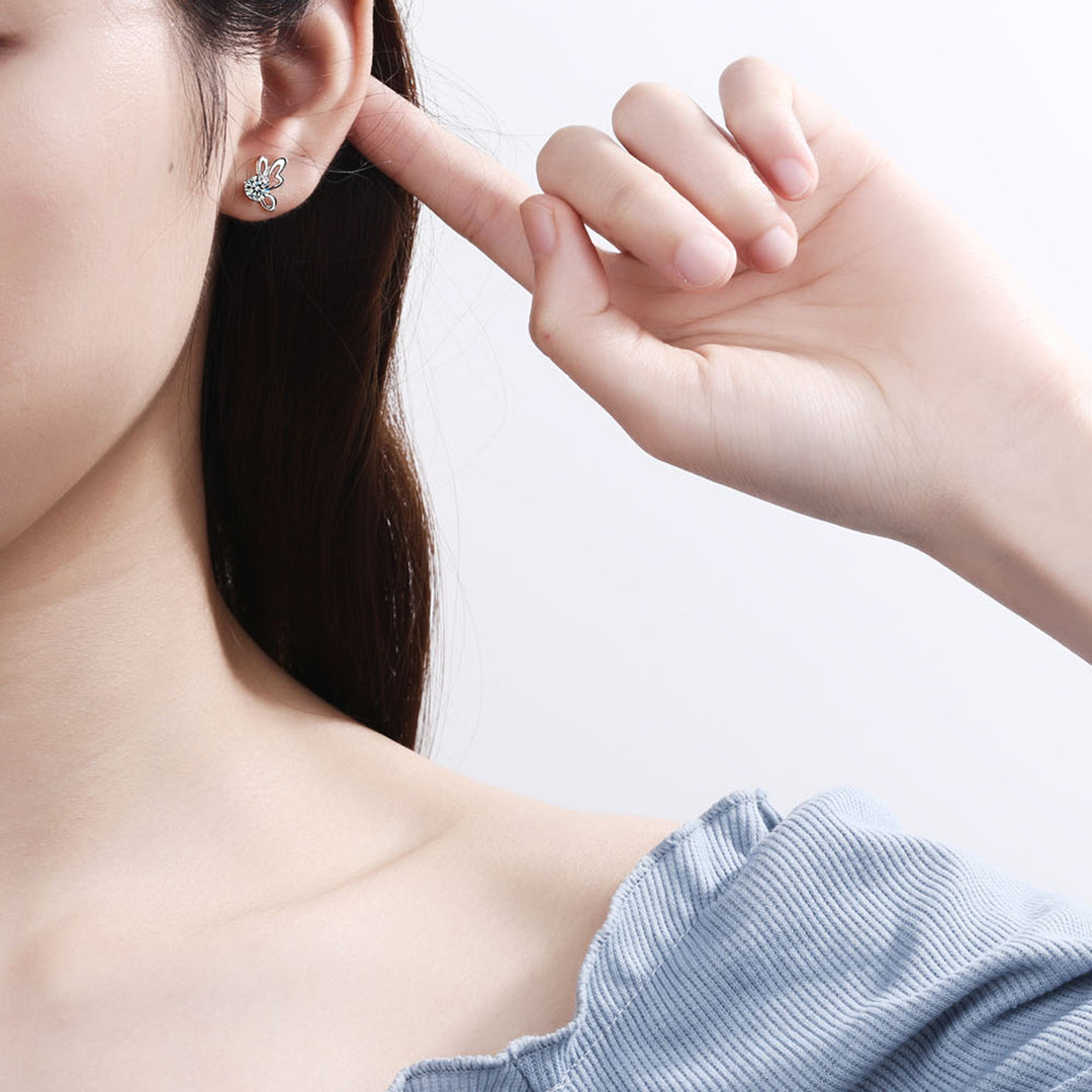 Enchanted Wings: 1 Carat Moissanite Earrings