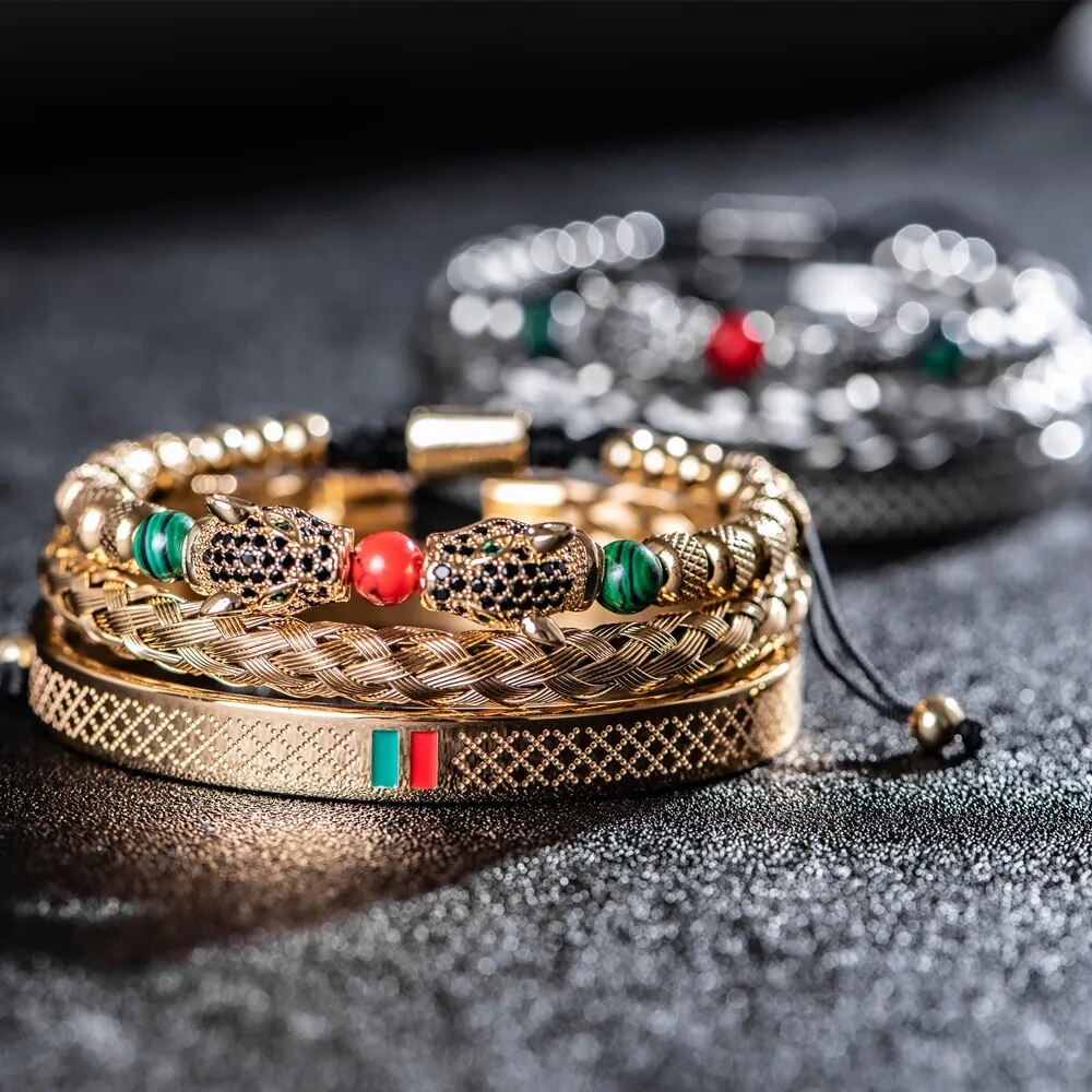 Double Leopard Stripes Bracelet