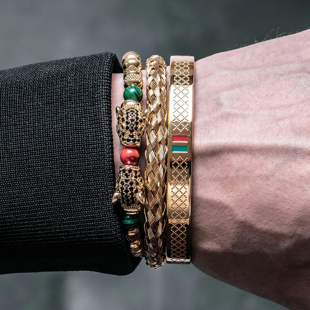 Double Leopard Stripes Bracelet
