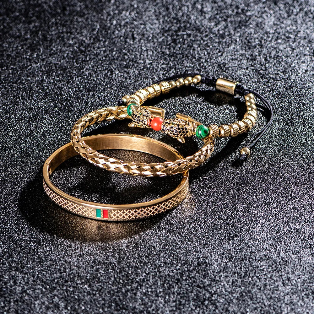 Double Leopard Stripes Bracelet