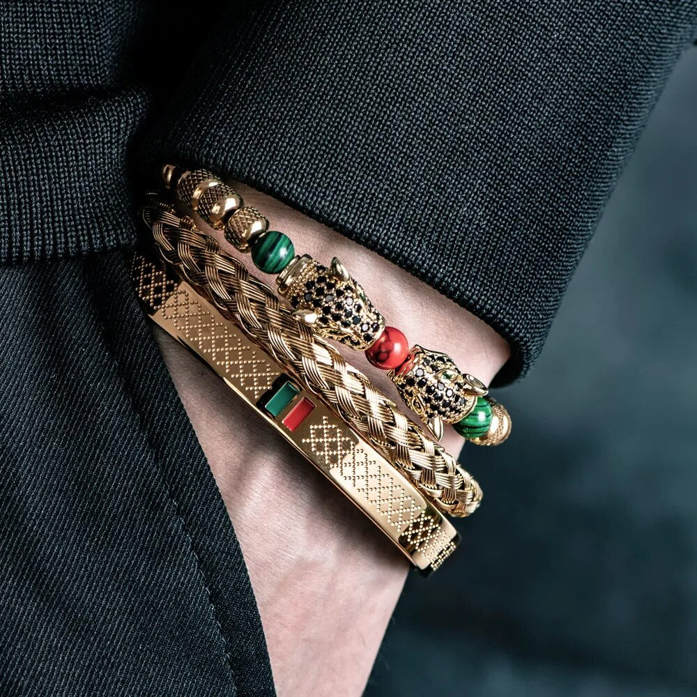 Double Leopard Stripes Bracelet