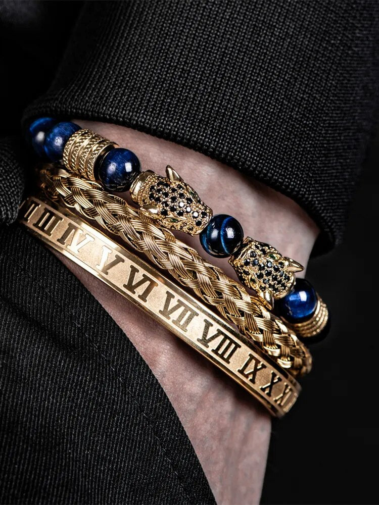 Double Leopard Head Bracelet