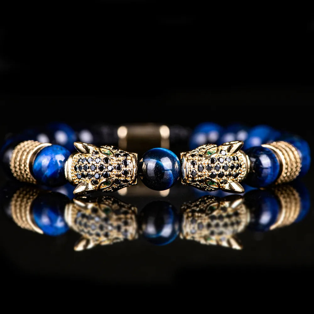 Double Leopard Head Bracelet