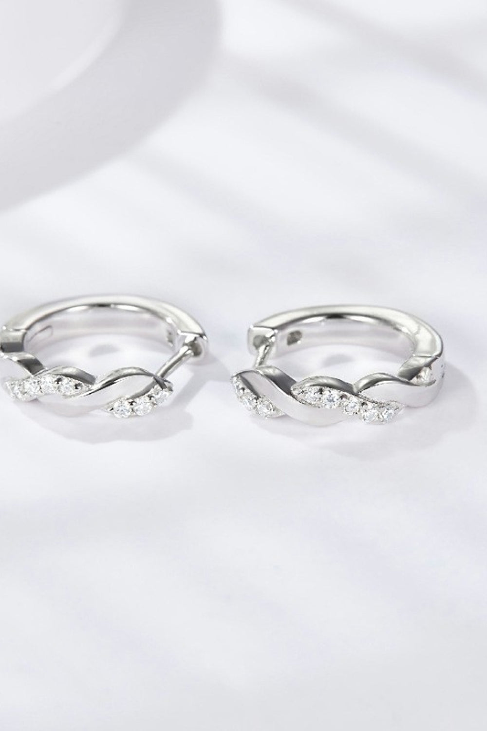Twisted Brilliance: Moissanite Earrings
