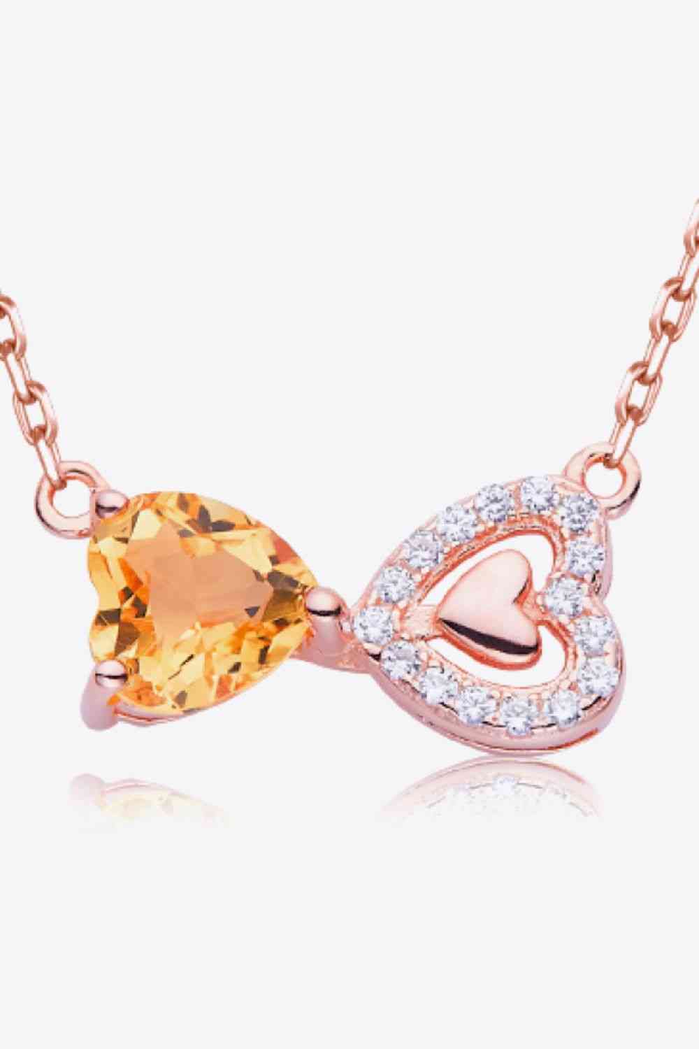 Heartfelt Sunshine: Citrine Necklace