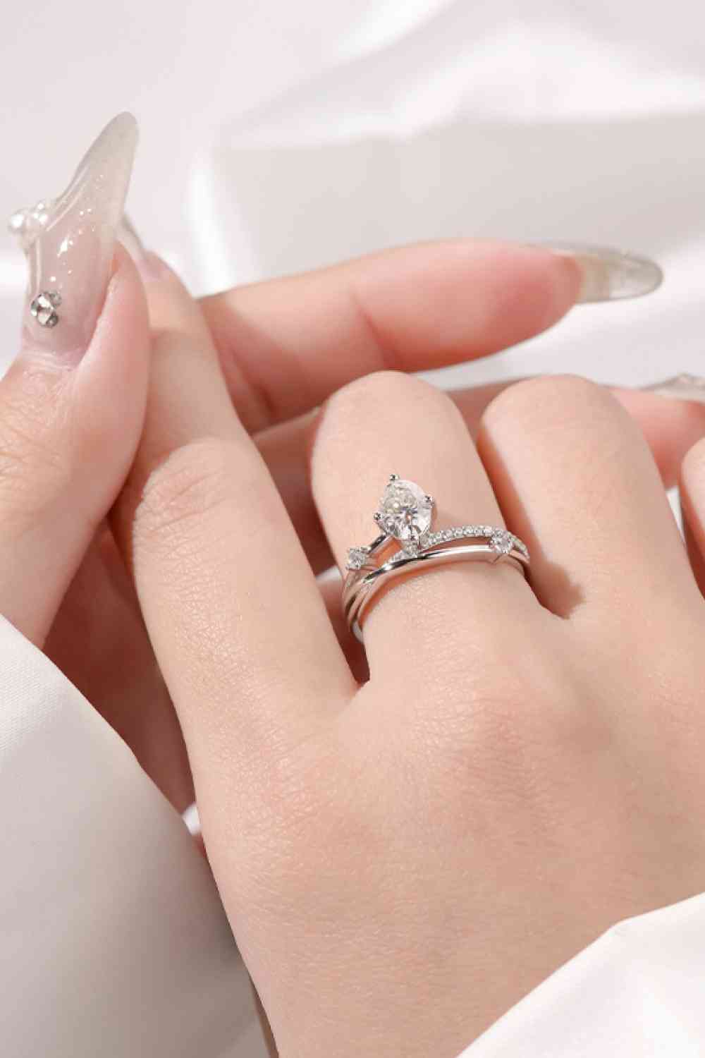 Twilight Twine: Moissanite Ring