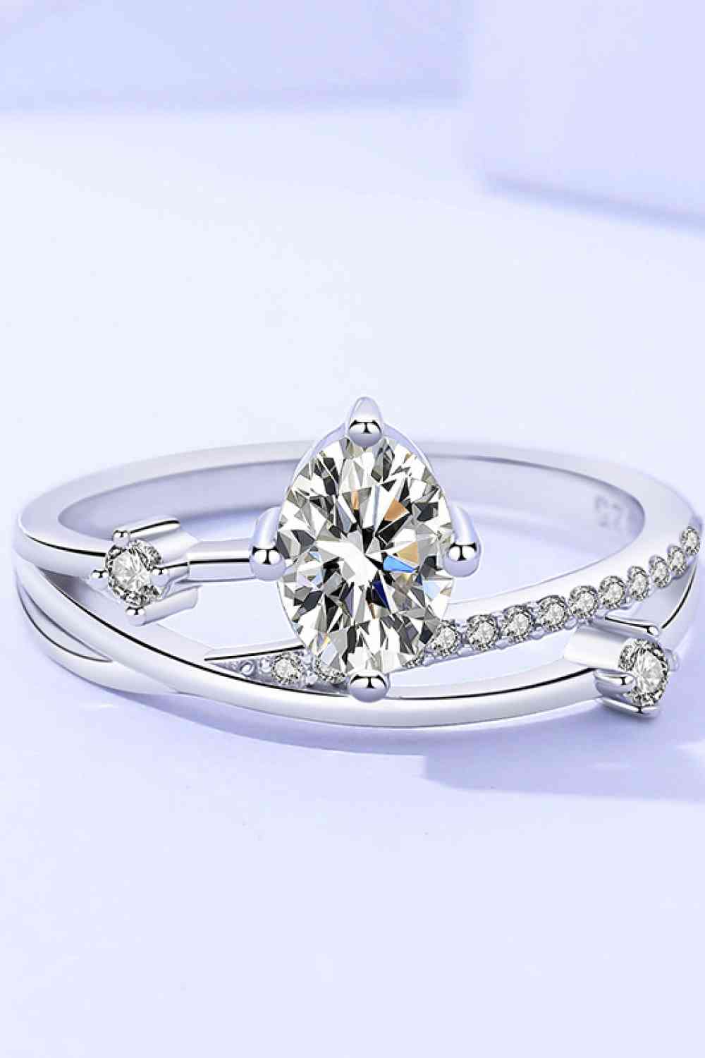 Twilight Twine: Moissanite Ring