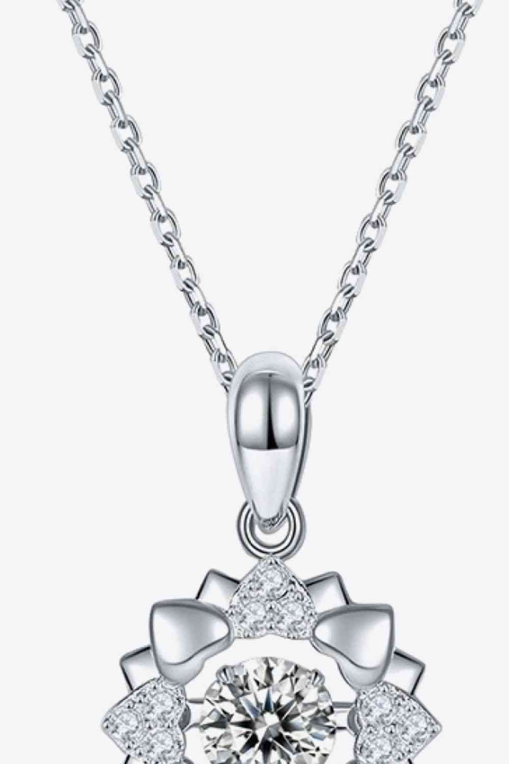 Floral Frost: Moissanite Flower Pendant