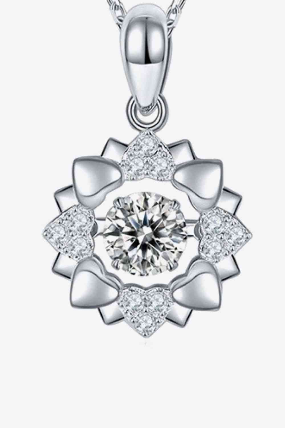 Floral Frost: Moissanite Flower Pendant