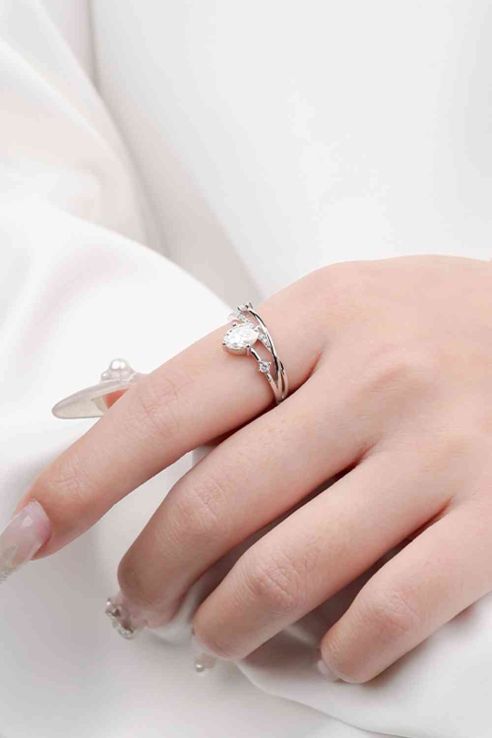 Twilight Twine: Moissanite Ring