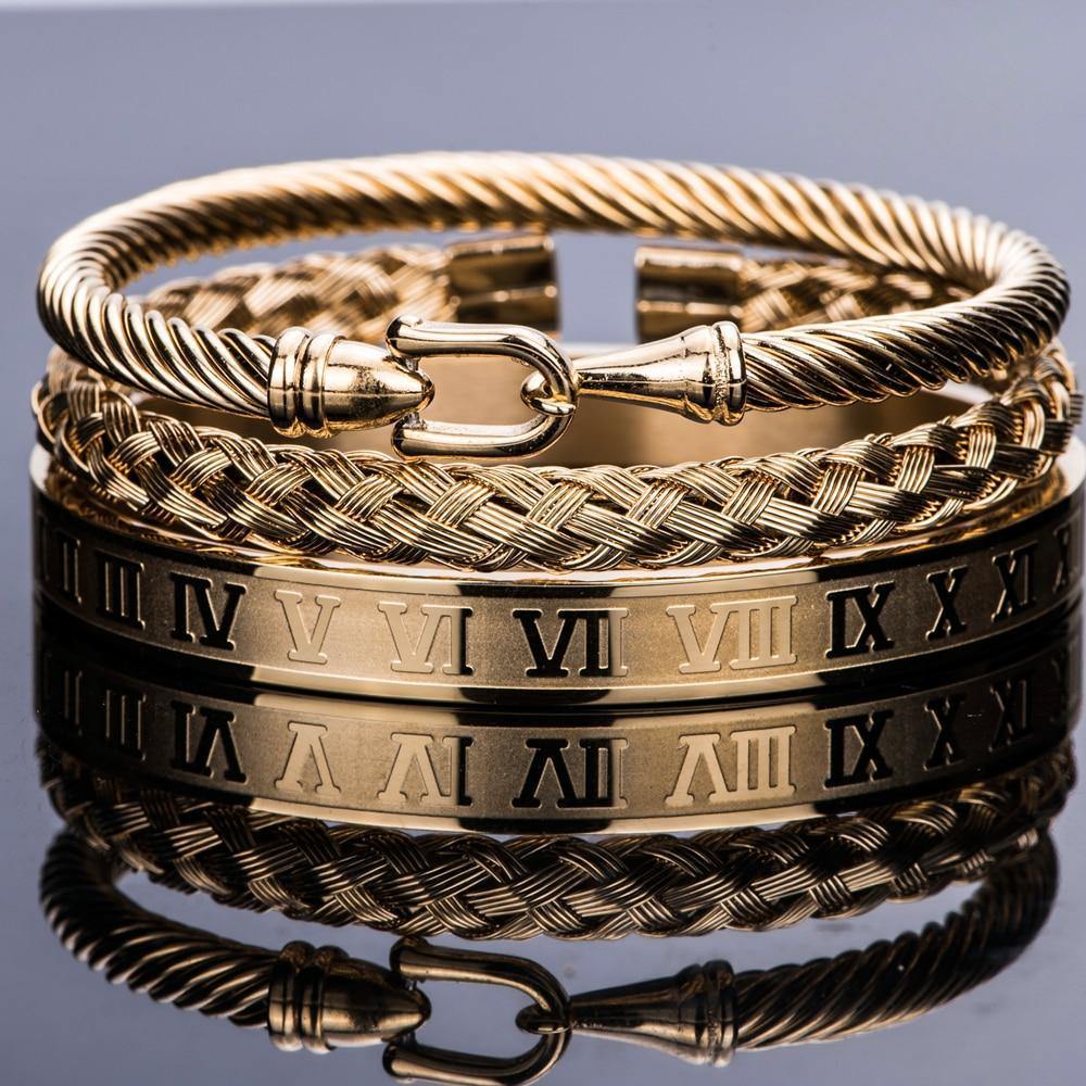 Armring Gold Bracelet Set - Royal Jewlz