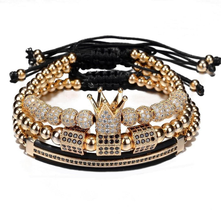 Athena Gold Bracelet Set - Royal Jewlz