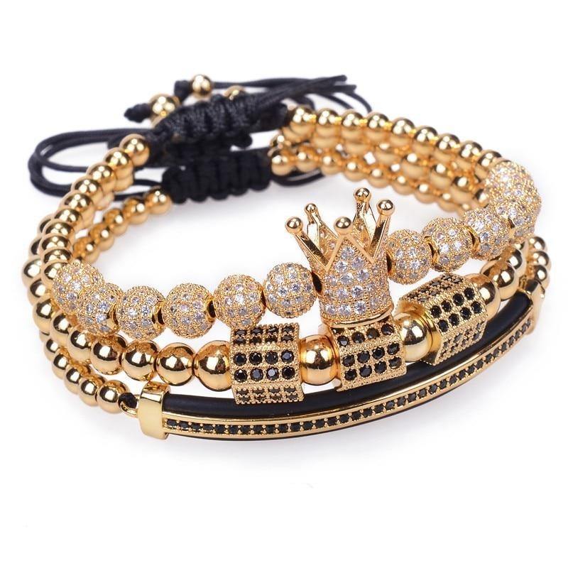 Athena Gold Bracelet Set - Royal Jewlz