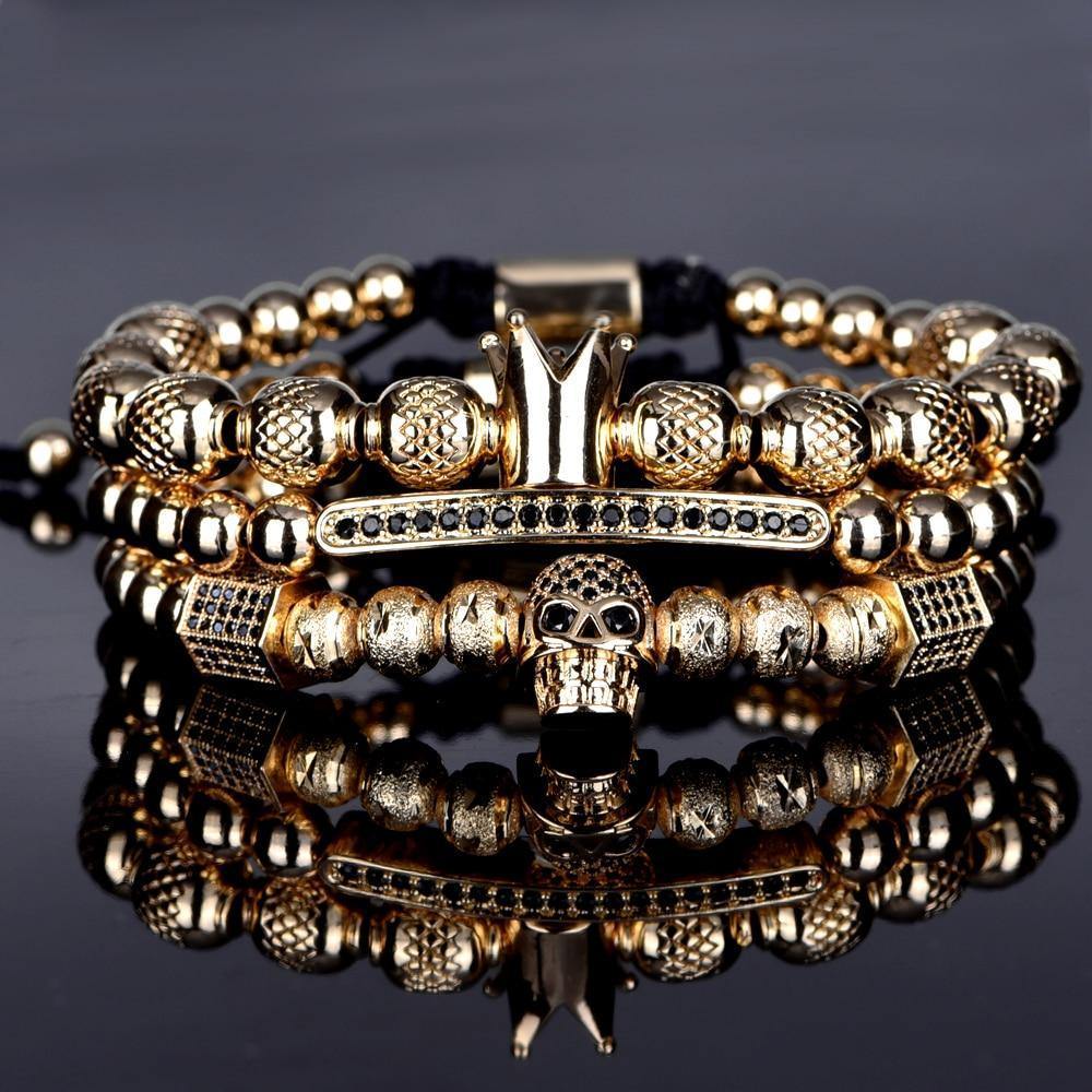 Hades Gold Luxury Bracelet Set - Royal Jewlz