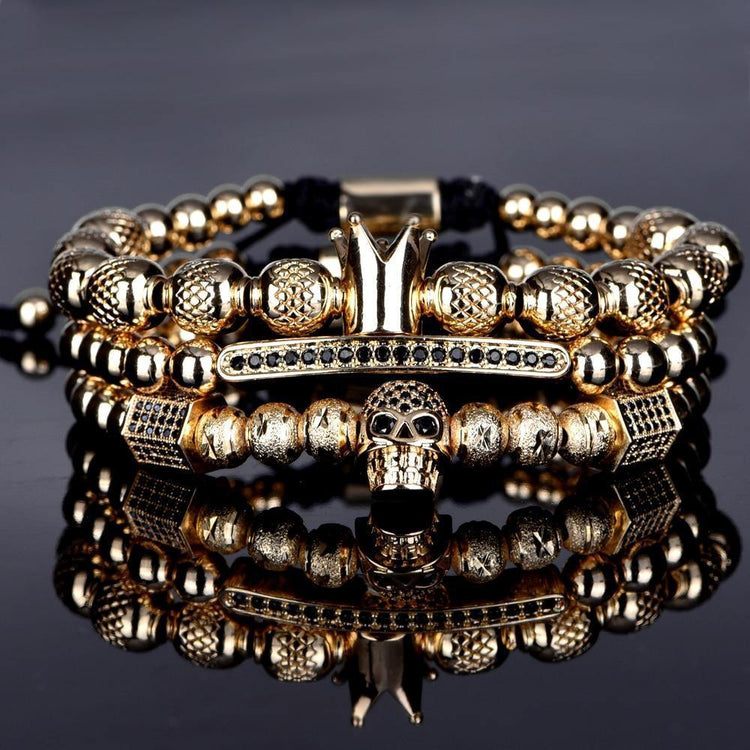 Hades Gold Luxury Bracelet Set - Royal Jewlz