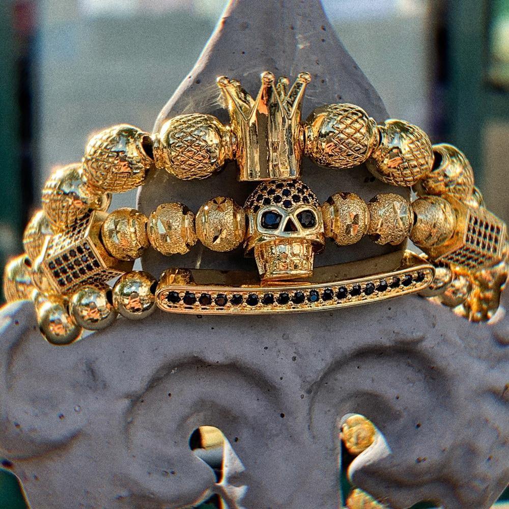 Hades Gold Luxury Bracelet Set - Royal Jewlz