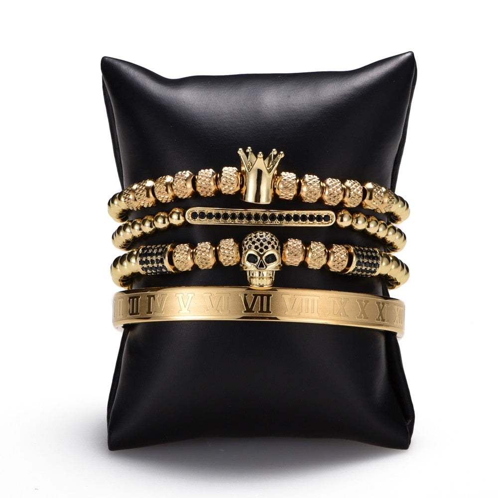 Hades Gold Luxury Bracelet Set - Royal Jewlz
