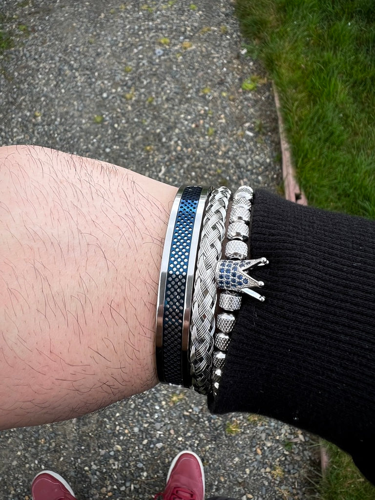 Heracles Crown Blue Luxury Bracelet Set - Royal Jewlz