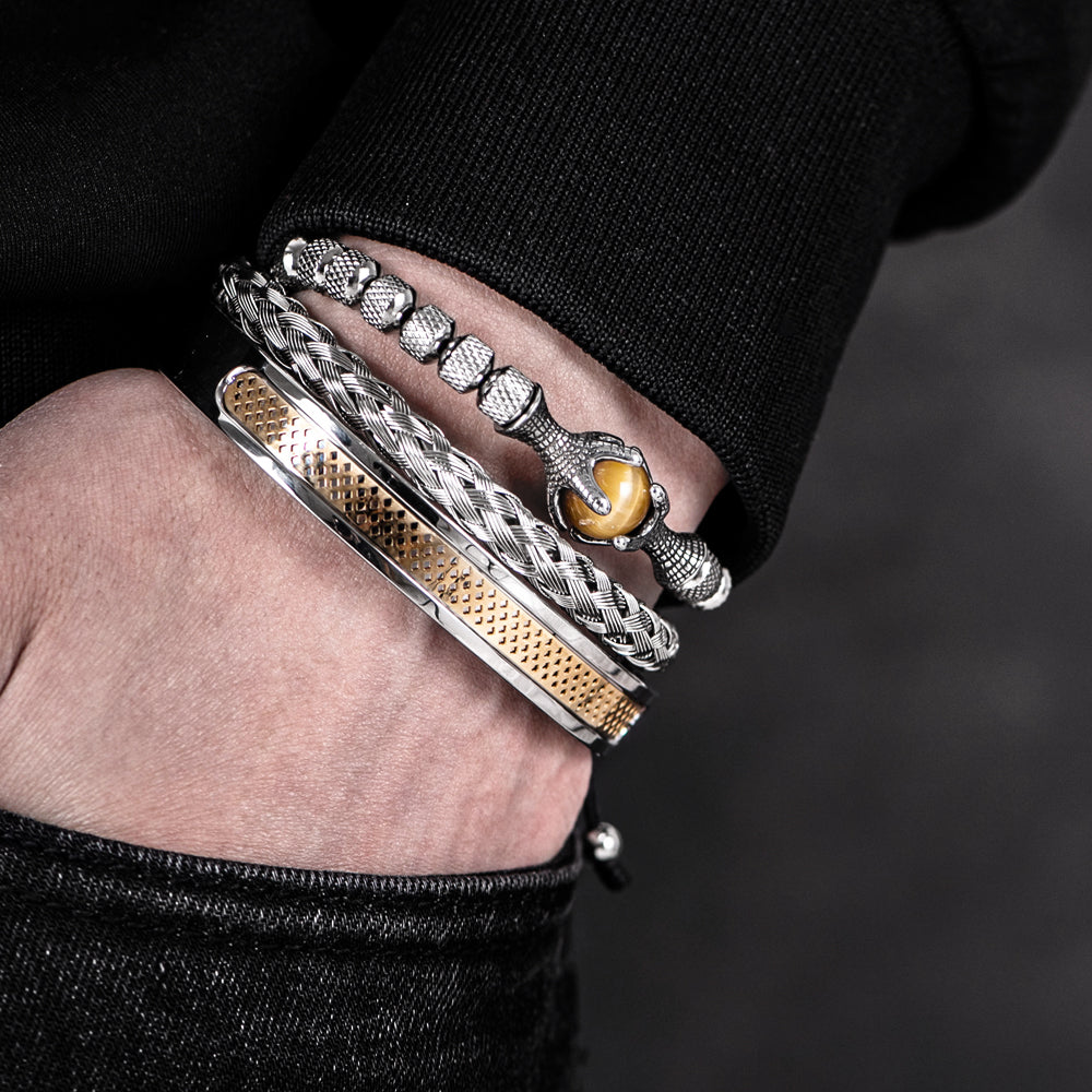 Heracles Eye Gold Luxury Bracelet Set - Royal Jewlz