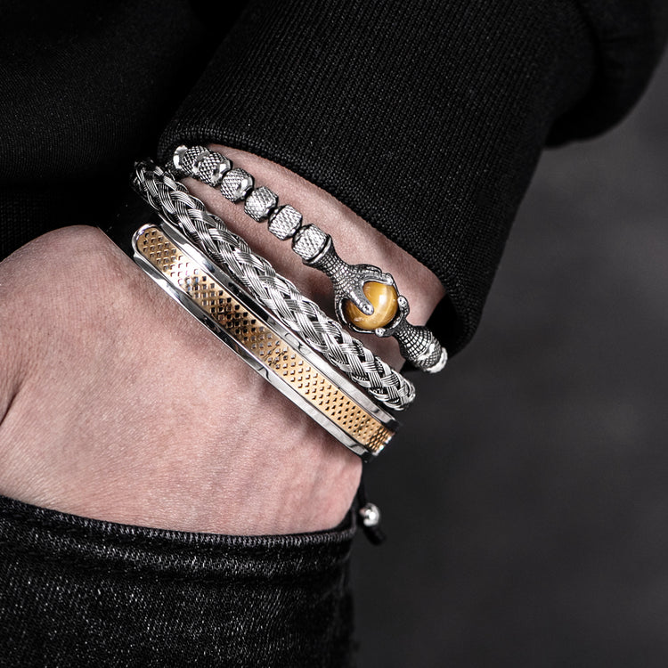 Heracles Eye Gold Luxury Bracelet Set - Royal Jewlz