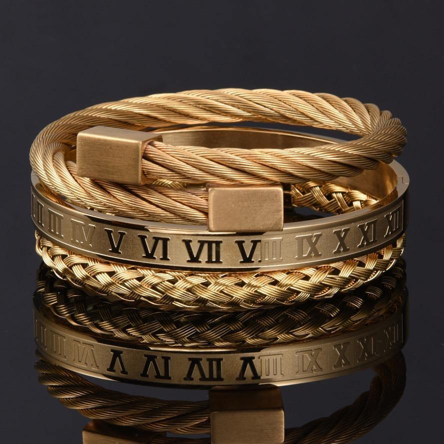 IV Royal Gold Bracelet Set - Royal Jewlz