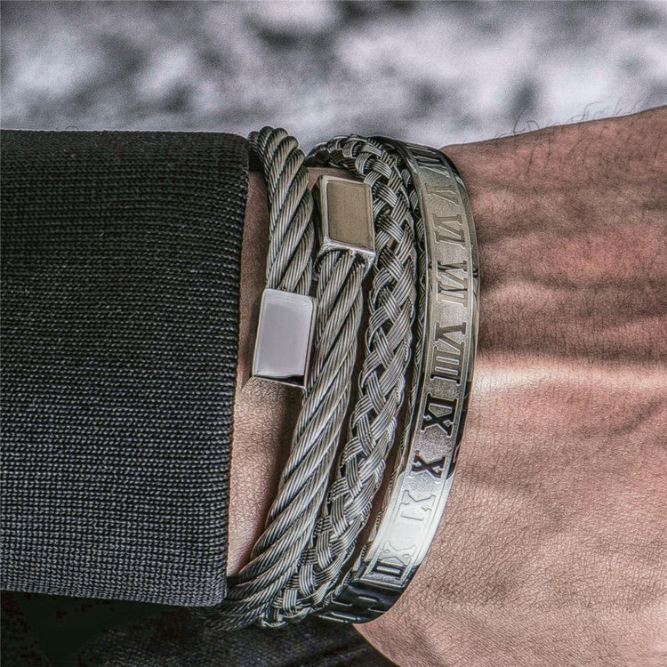 IV Royal Silver Bracelet Set - Royal Jewlz