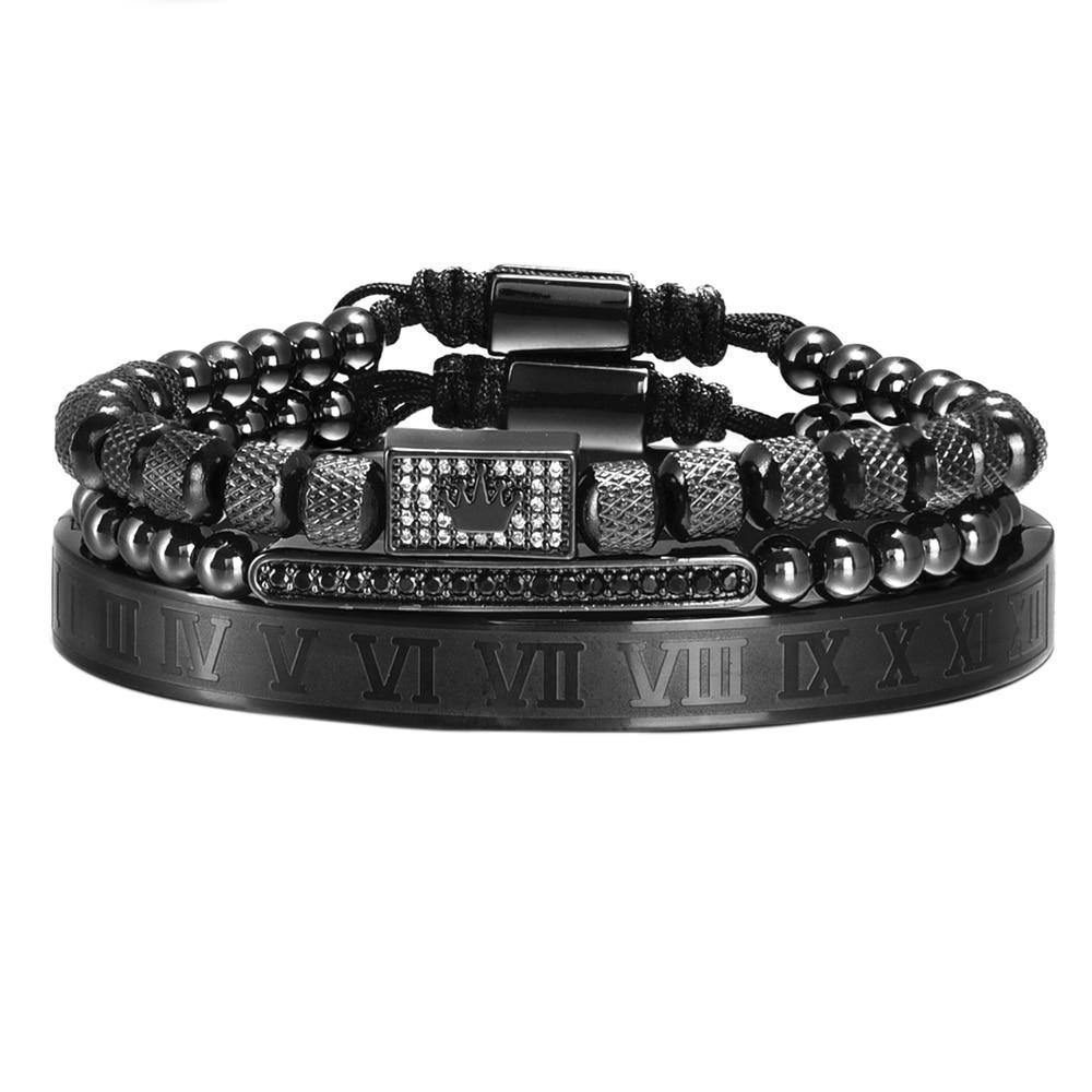 Poseidon Black Bracelet Set - Royal Jewlz