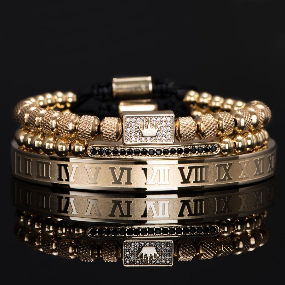 Poseidon Gold Bracelet Set - Royal Jewlz