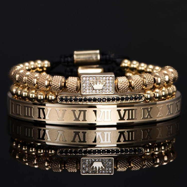 Poseidon Gold Bracelet Set - Royal Jewlz