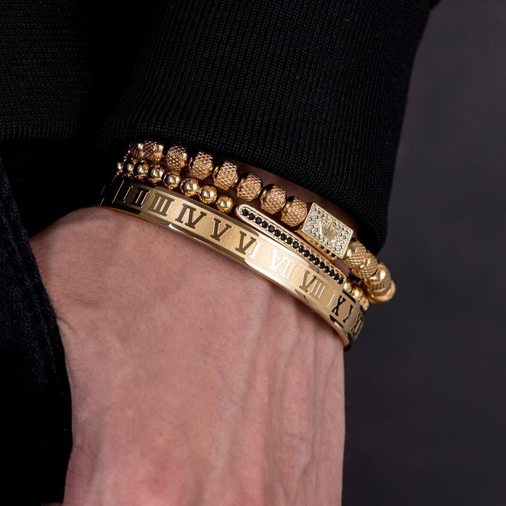 Poseidon Gold Bracelet Set - Royal Jewlz