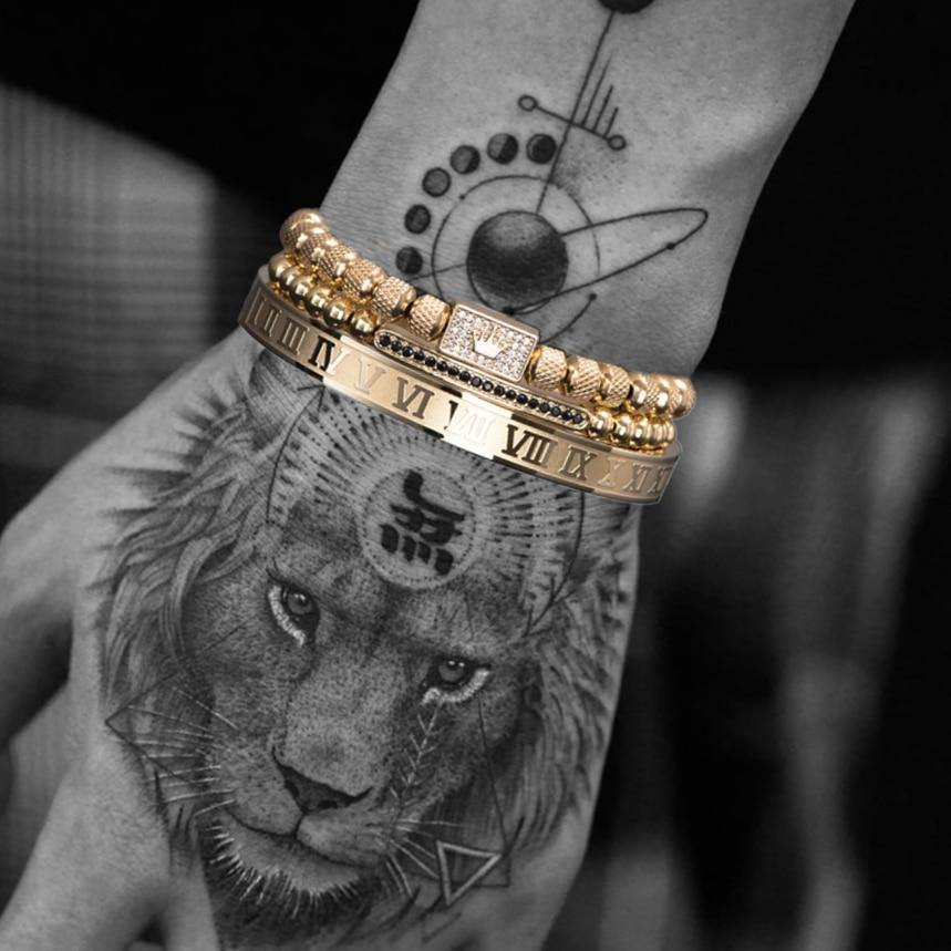 Poseidon Gold Bracelet Set - Royal Jewlz