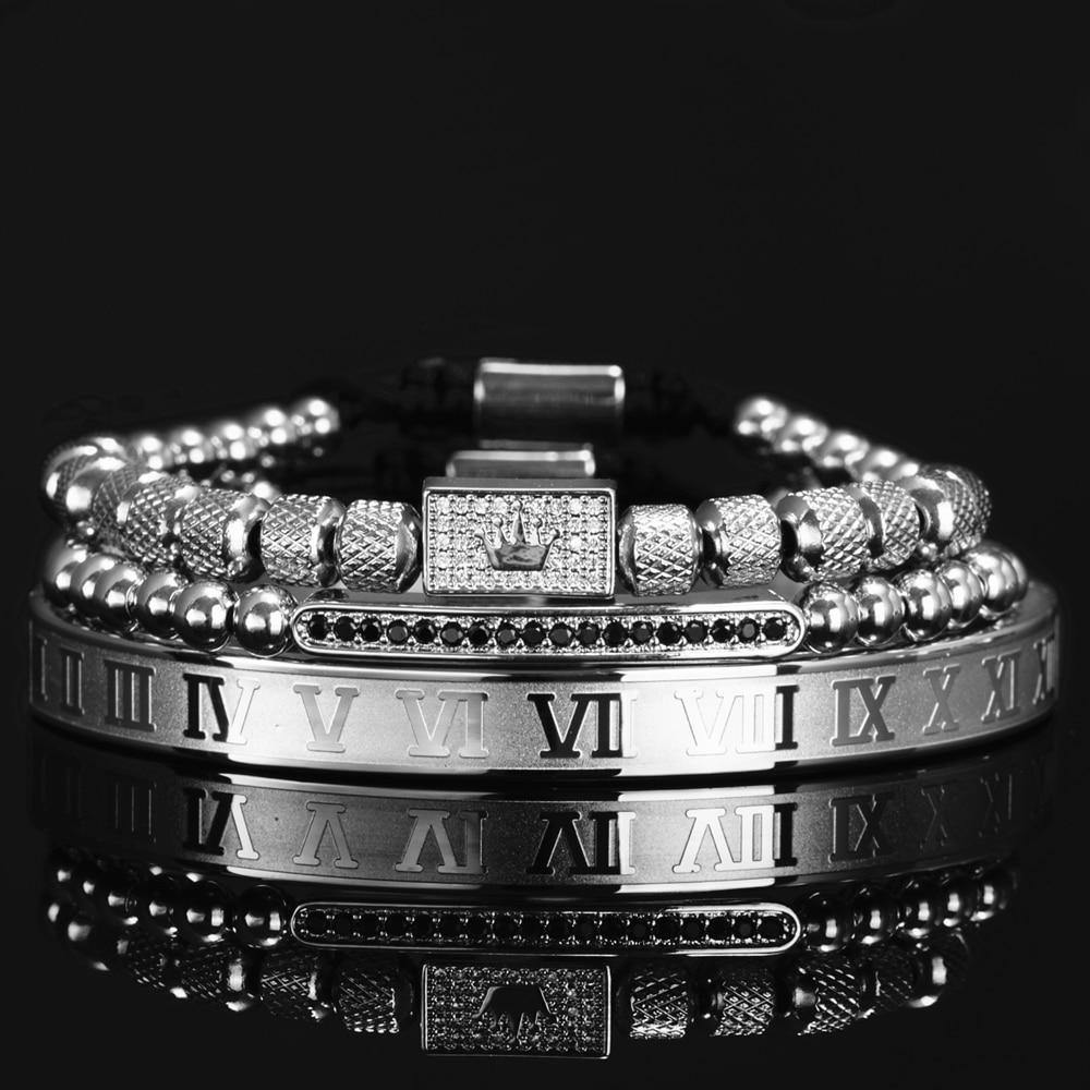 Poseidon Silver Bracelet Set - Royal Jewlz