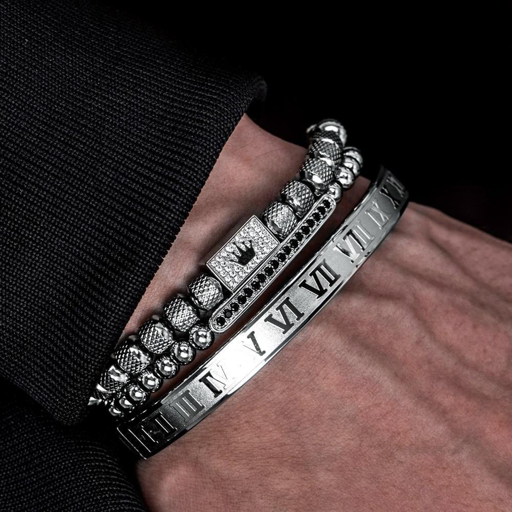 Poseidon Silver Bracelet Set - Royal Jewlz