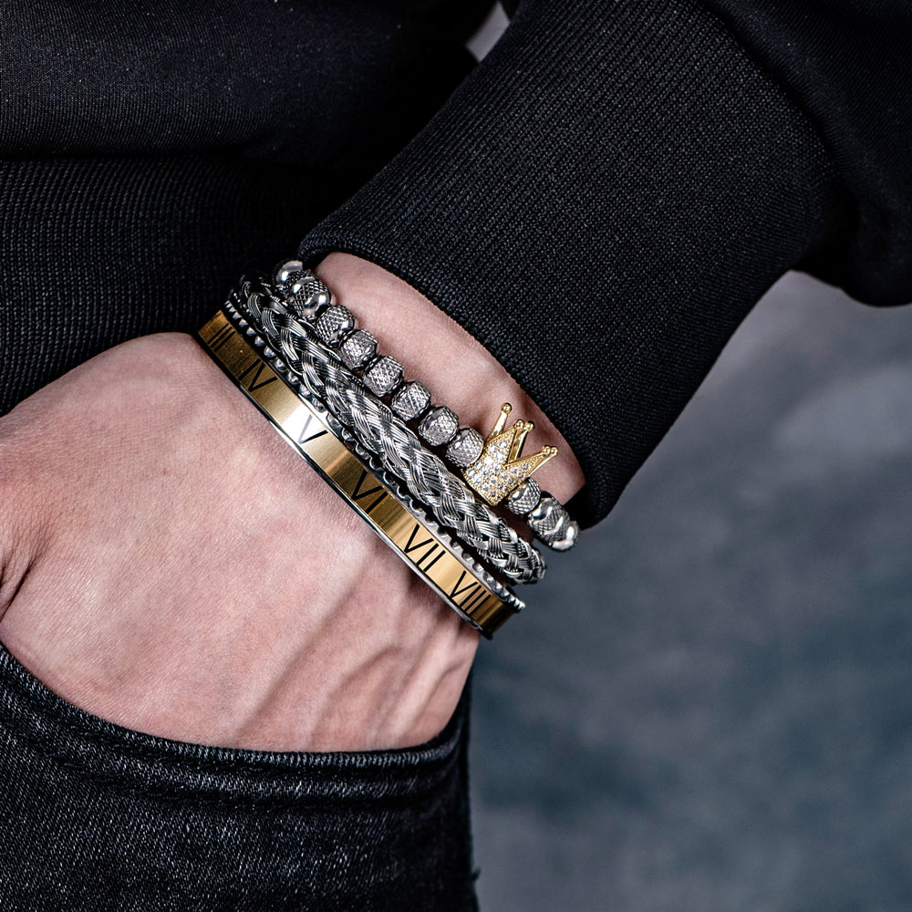 Royal Deluxe Crown Gold Luxury Bracelet Sets- Royal Jewlz