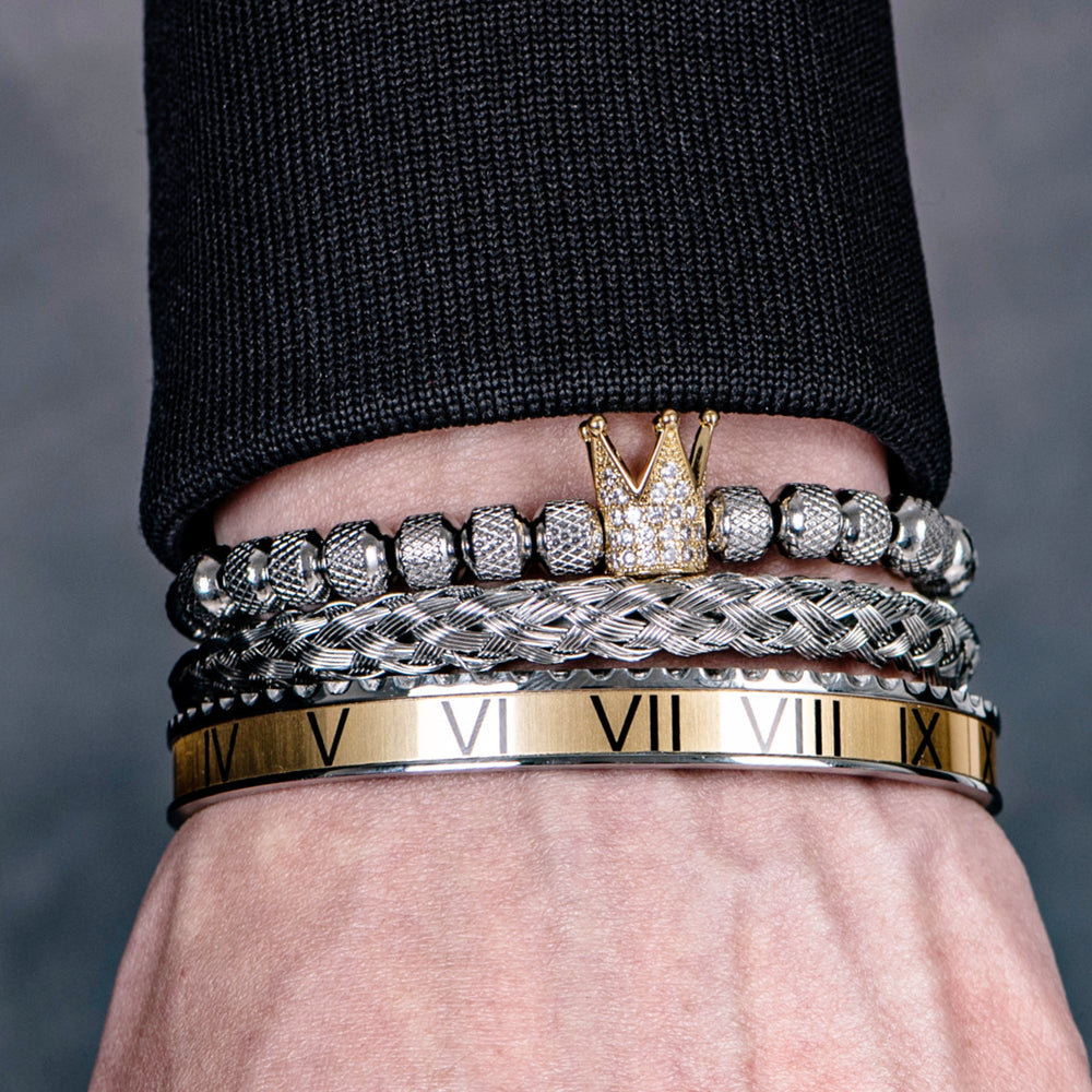 Royal Deluxe Crown Gold Luxury Bracelet Sets- Royal Jewlz