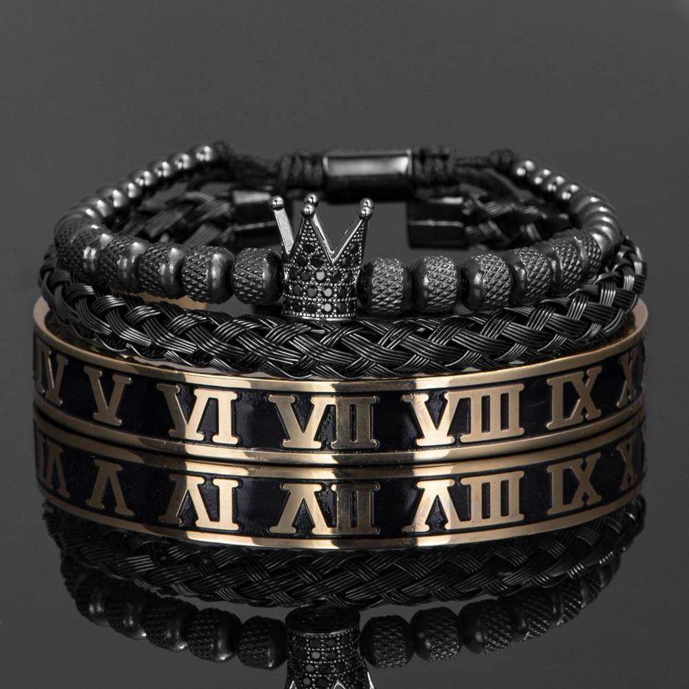Shadow Royal Crown - Kings Bracelet - 18k gold plated - stainless steel - premium made quality - luxury bracelets - Royal Jewlz
