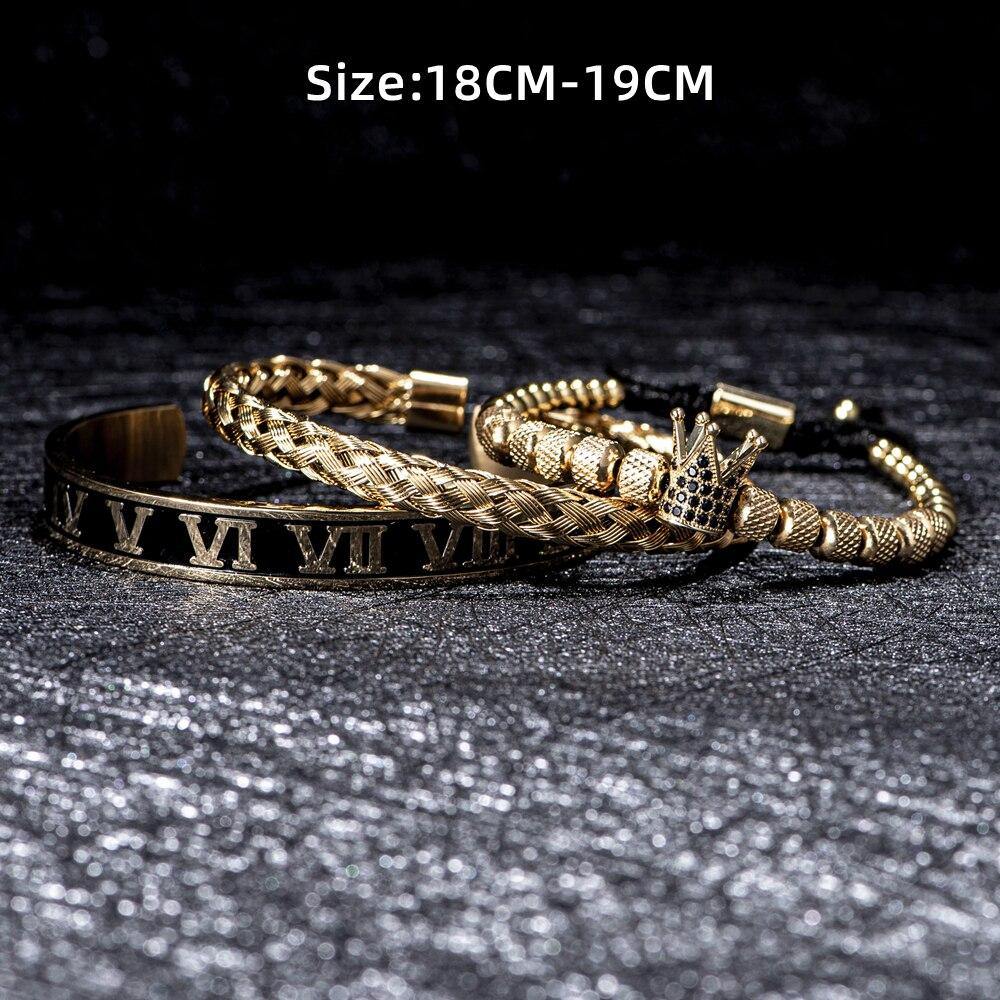 Shadow Royal Crown - Kings Bracelet - 18k gold plated - stainless steel - premium made quality - luxury bracelets - Royal Jewlz