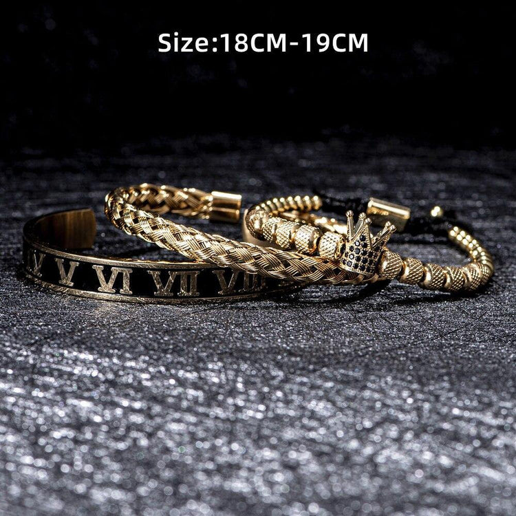 Shadow Royal Crown - Kings Bracelet - 18k gold plated - stainless steel - premium made quality - luxury bracelets - Royal Jewlz