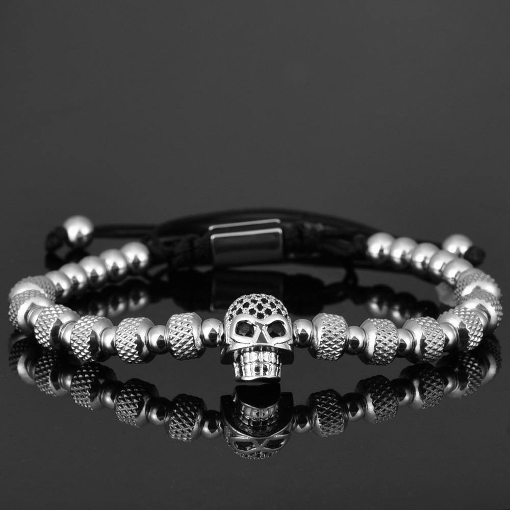 Skull Lord Silver Bracelet Set - Royal Jewlz