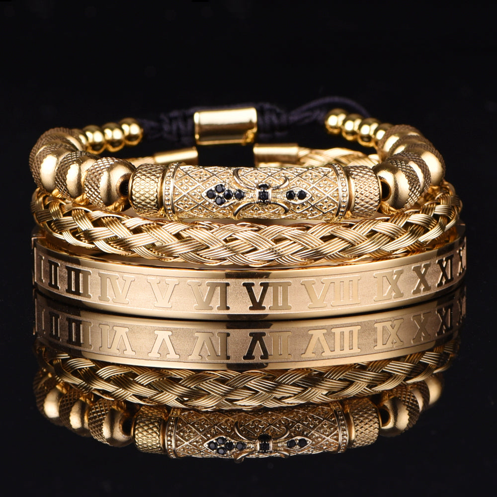 Titan Gold Bracelet Set - Royal Jewlz