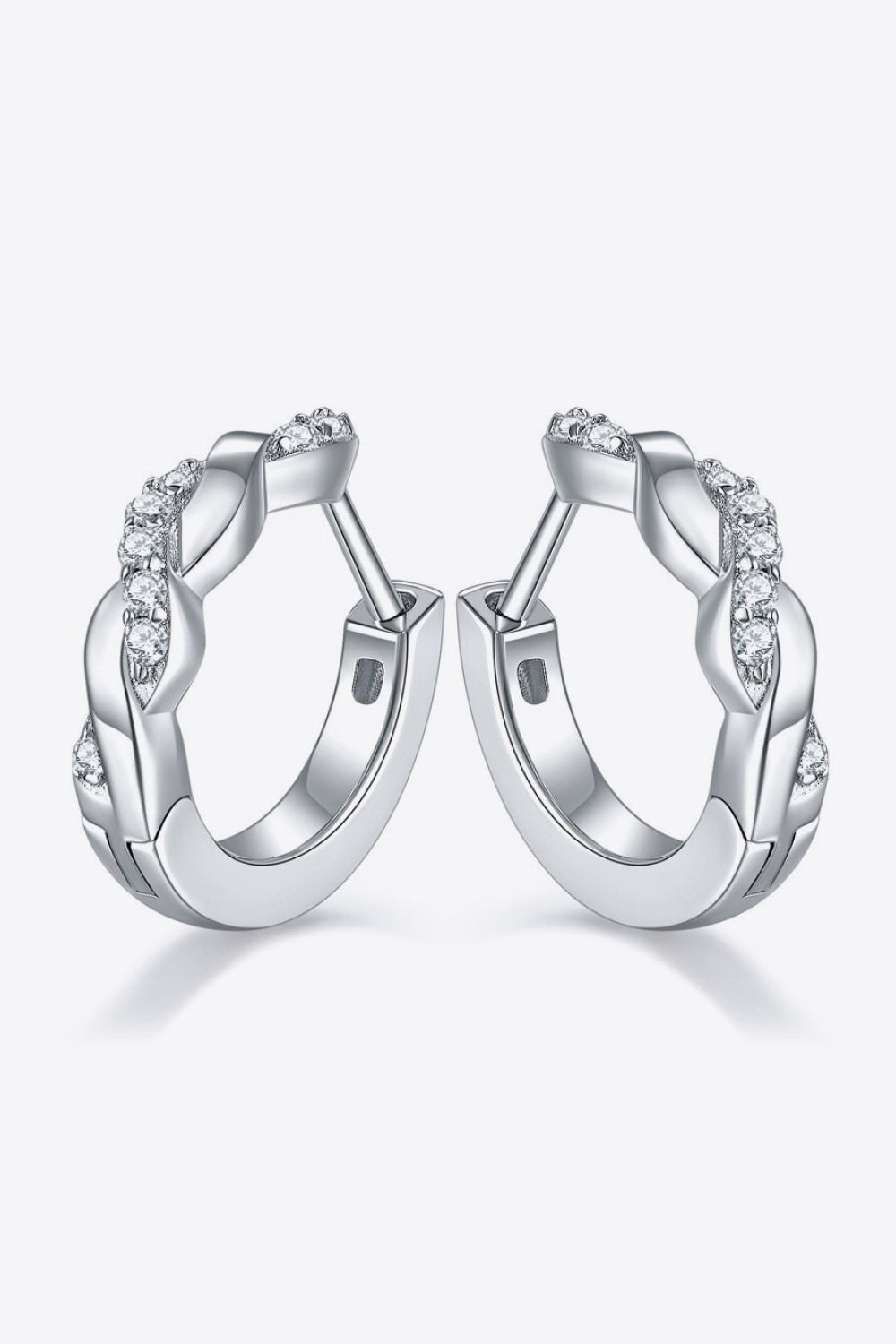 Twisted Brilliance: Moissanite Earrings