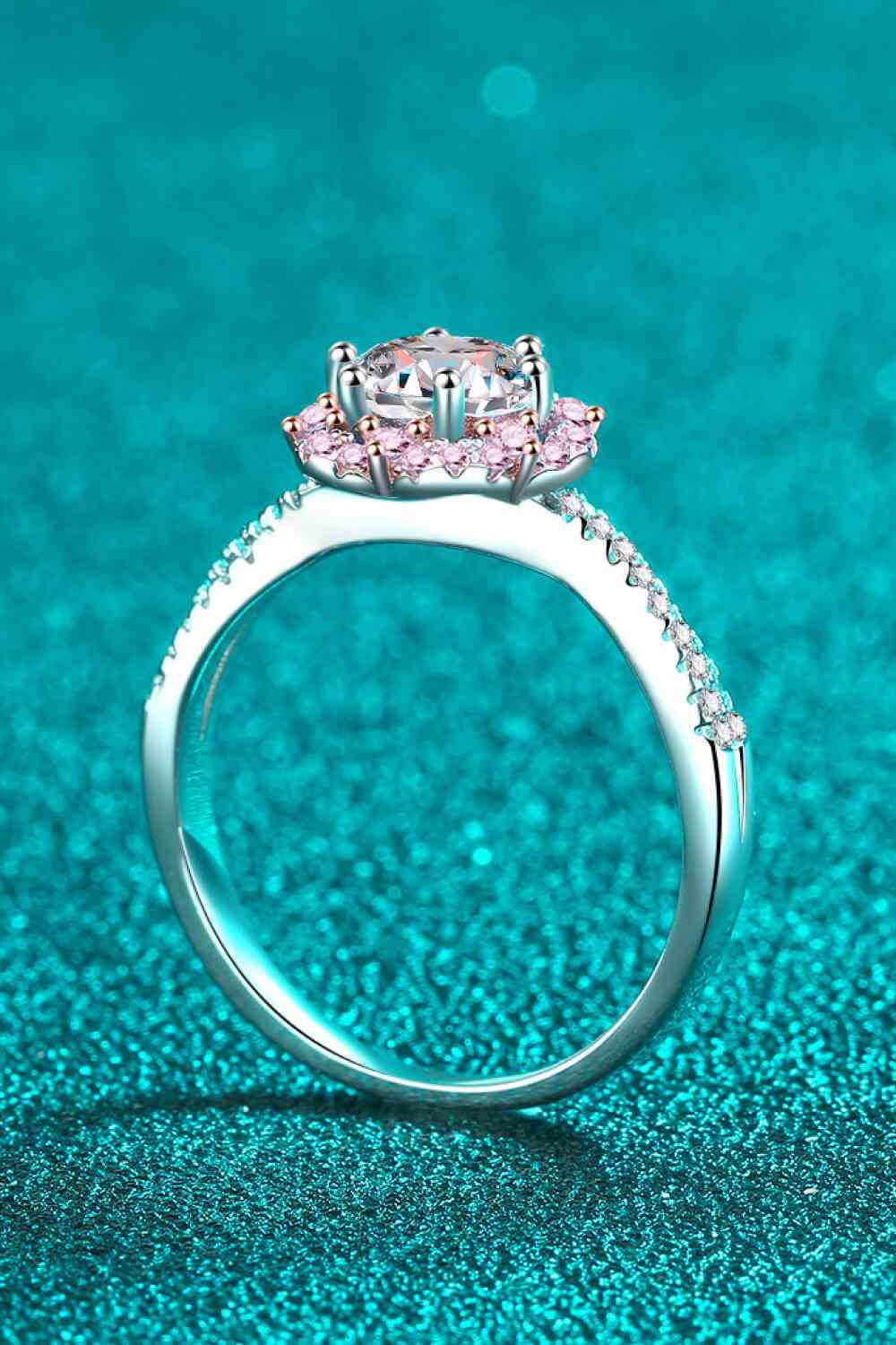 Floral Fusion: 1 Carat Moissanite Ring