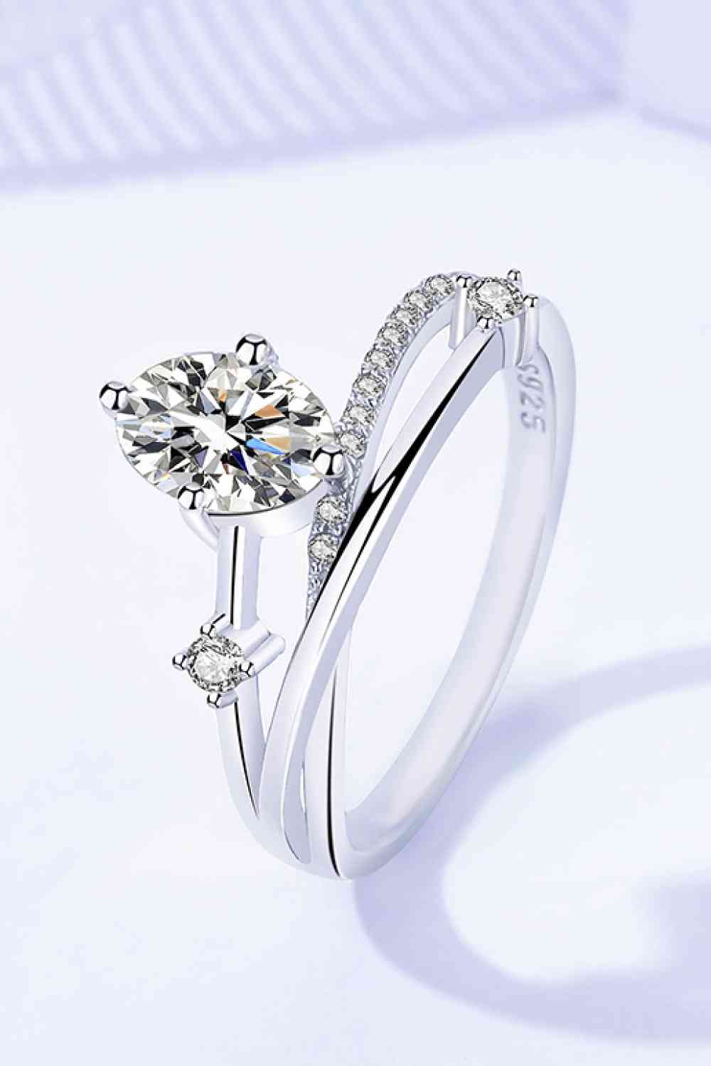 Twilight Twine: Moissanite Ring